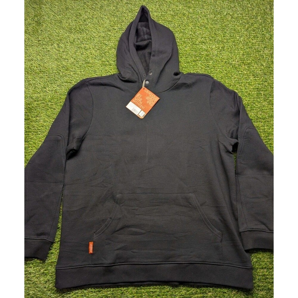 Dovetail Workwear Womens L Black Tough As The Work Snap Neck Hoodie Sweatshirt